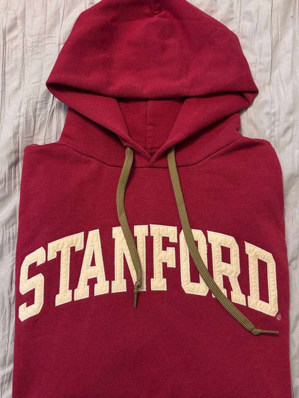 Stanford Maroon Hoodie with Cream Lettering